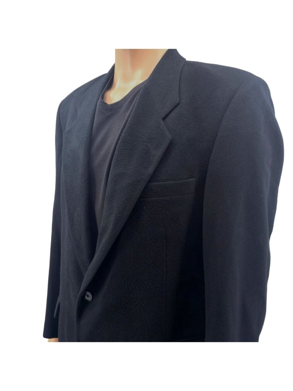 Fioravanti Couture Black Cashmere Blazer Jacket 100% Cashmere Made In USA Mens S